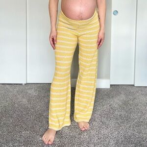 Zara Knit High-Waisted Wide-Leg Pants – Coastal Boho Loungwear - Size M